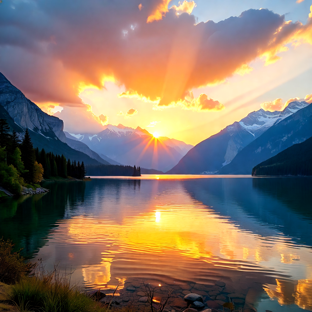 A landscape with a lake